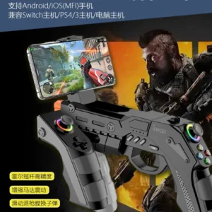 متوافق مع وحدات تحكم ألعاب إطلاق النار على هواتف أندرويد، مساعد Apple Maped iOS، لعبة PUBG magic FPS، Call of Duty، وحدة تحكم سلاح واقعية، اتصال مباشر على Switch PS4 للعب ألعاب Apple MIF